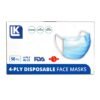 MC4XETPZ6A5RD7ZEDZUBG4YOK4BA 4-Ply Disposable Face Mask, 1000/CS