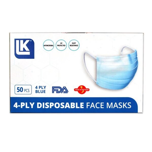 MC4XETPZ6A5RD7ZEDZUBG4YOK4BA 4-Ply Disposable Face Mask, 1000/CS