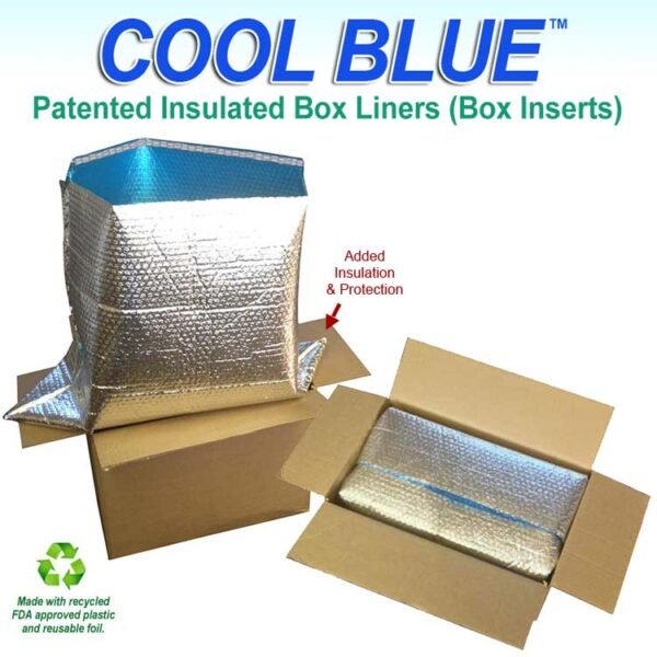 COOL BLUE™ Insulated Foil Bubble Box Liners (Box Inserts)